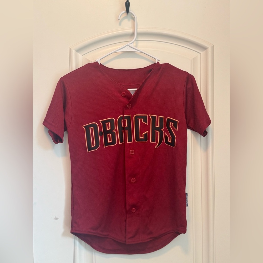 Kids Youth Small Majestic DBacks Red Baseball Jersey